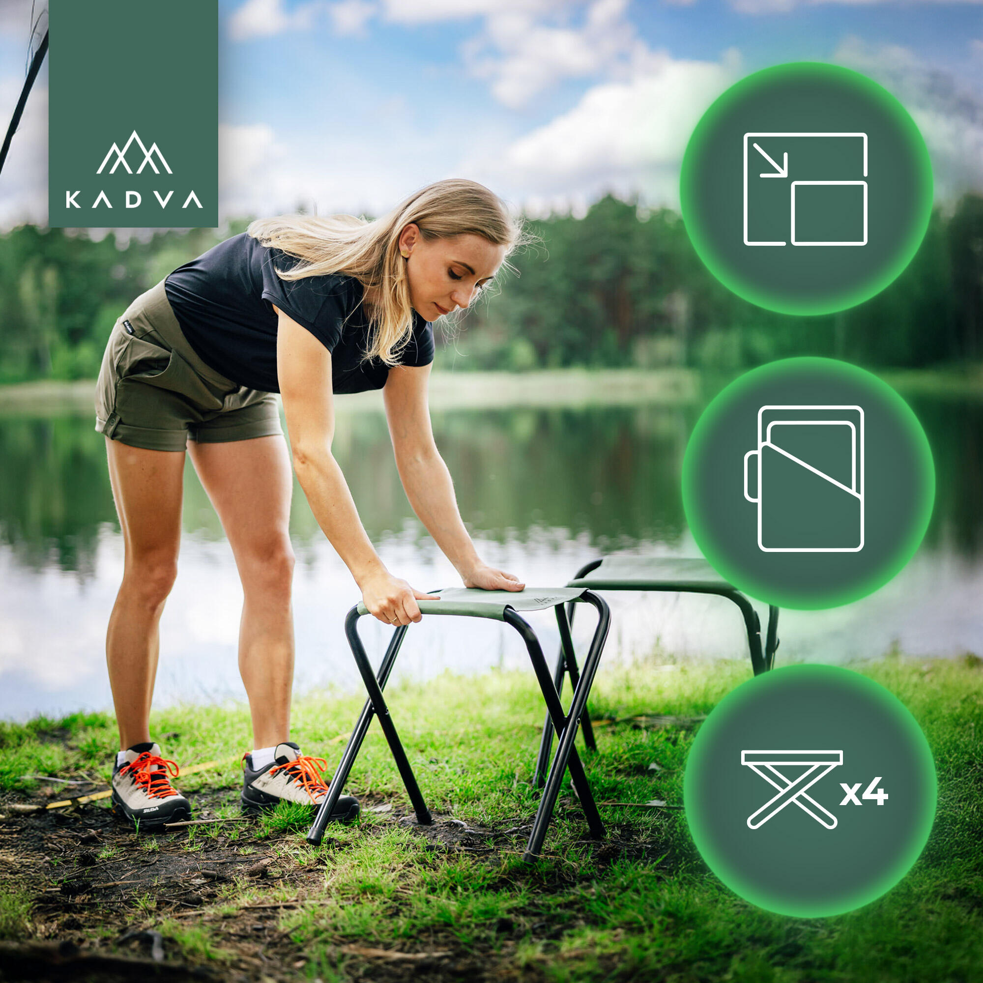 KADVA CAMPensemble table touristique + chaises 4/6