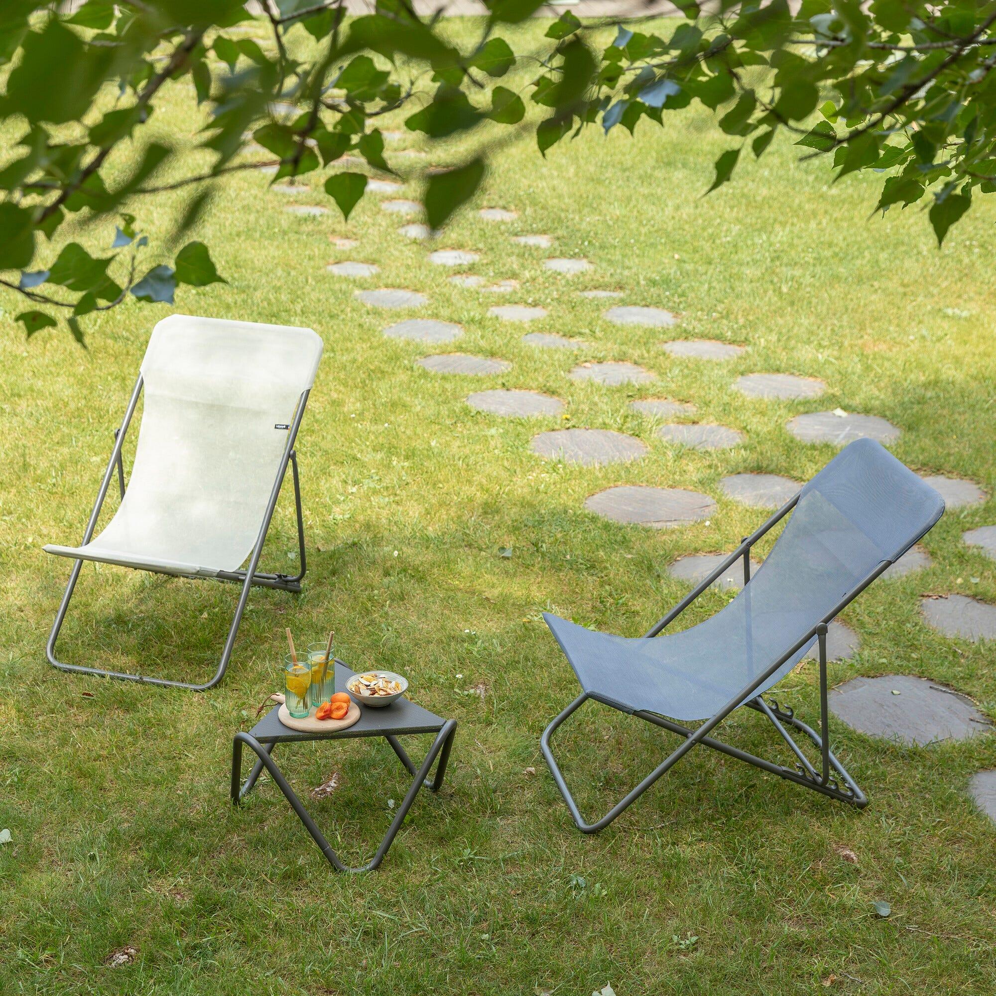 Transat jardin pliant multi-positions : Largeur 58 cm - MAXI TRANSAT - Bleu 6/7