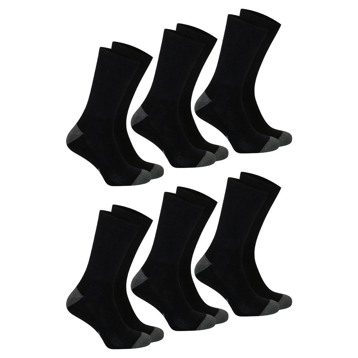 Athena - Lot De 6 Mi-chaussettes Homme Ecopack Sport - Chaussettes - Noir - 39/42 - Decathlon