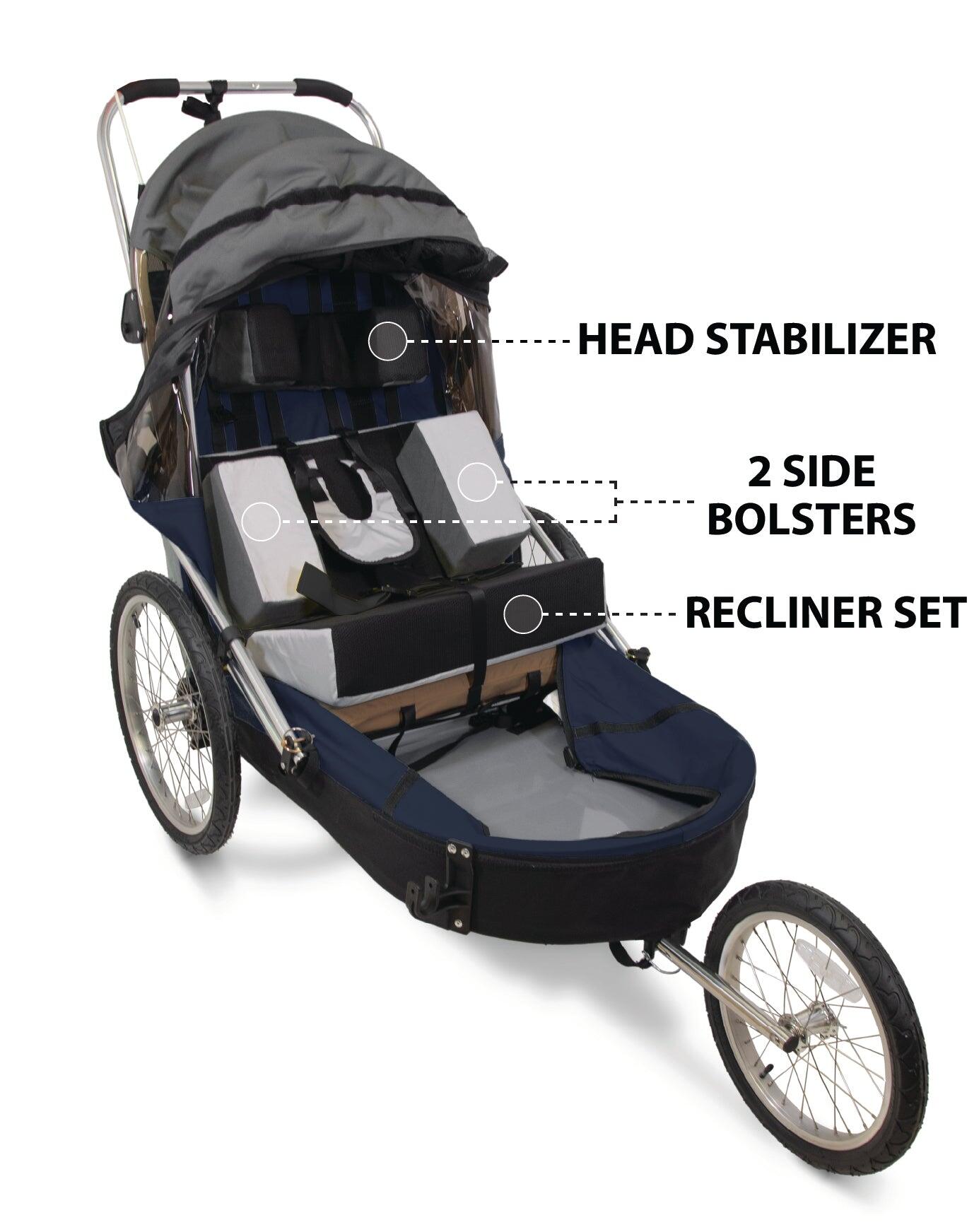 Remorque vélo WIKE pour besoins spéciaux - comprend poussette et kit de jogging 4/7