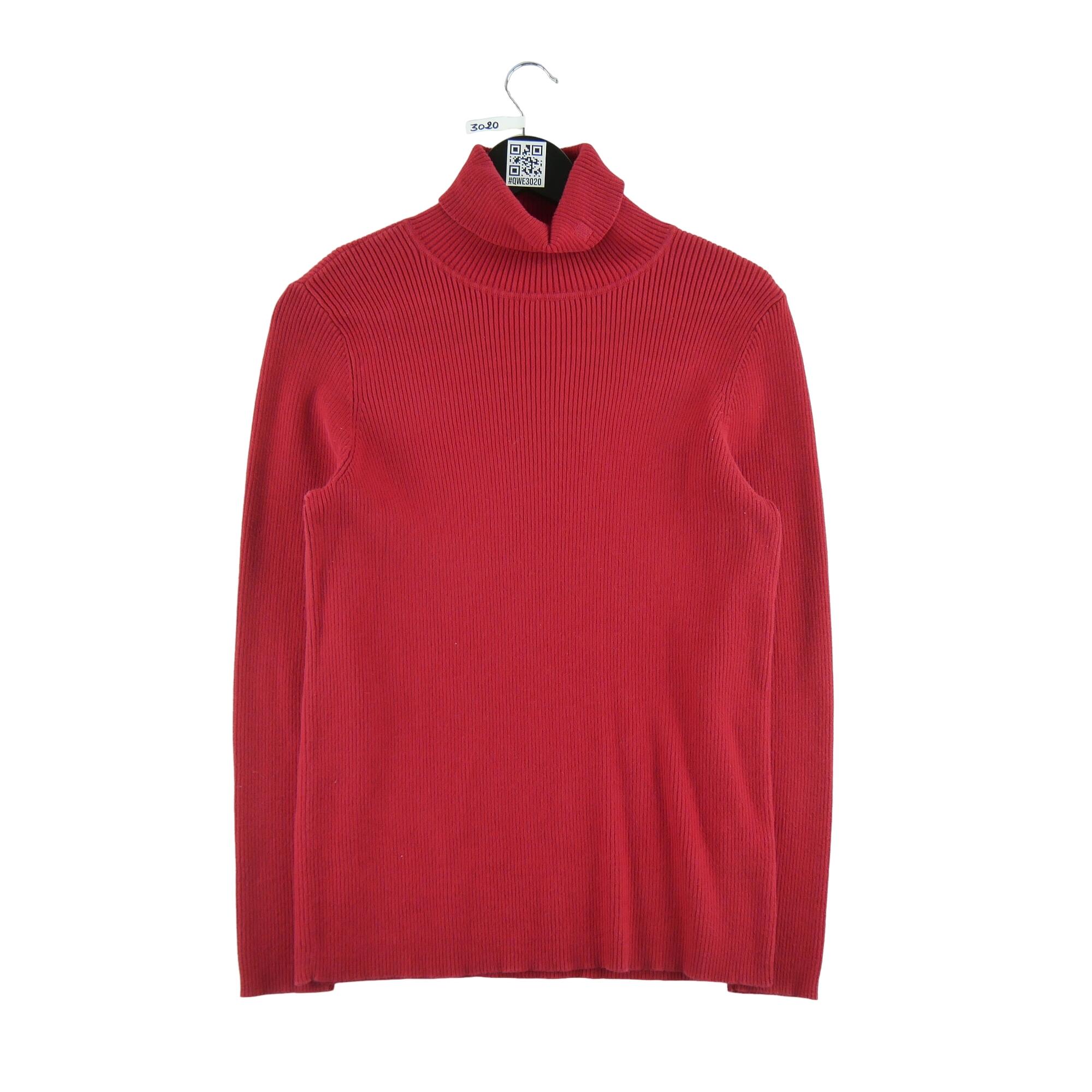 RALPH LAUREN Reconditionné - Pull Femme col roulé Rouge - Excellent