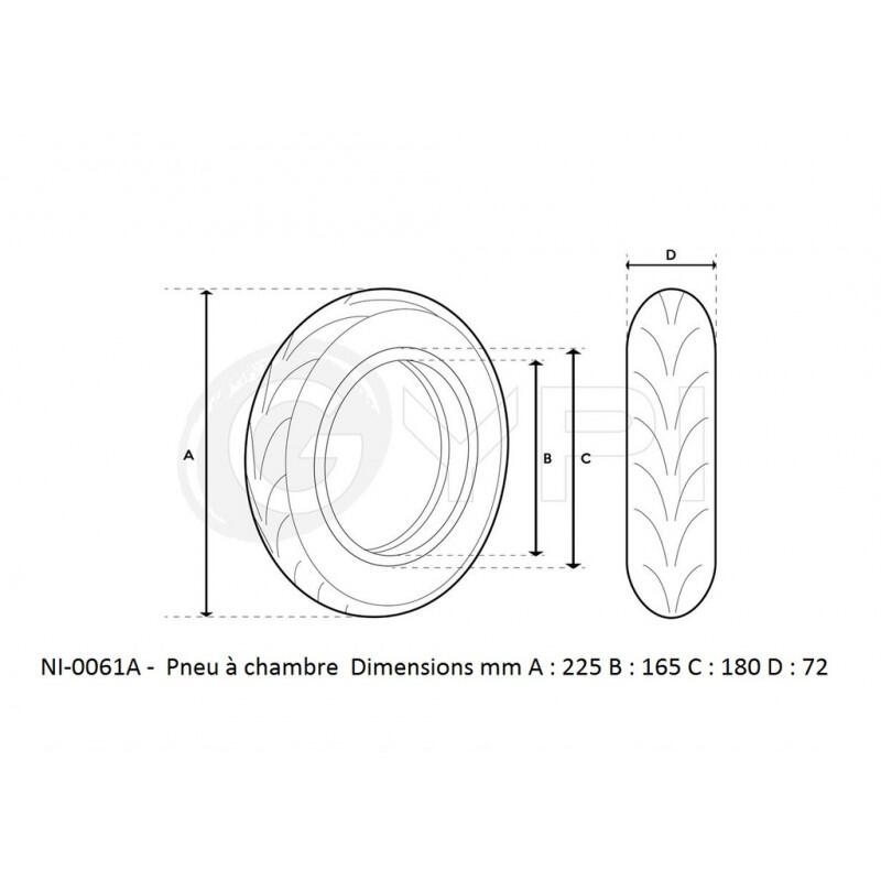 Pneu - *60/70-6.5  - 10* 2.5-6.5  Tubeless - City Yuanxing 4/4