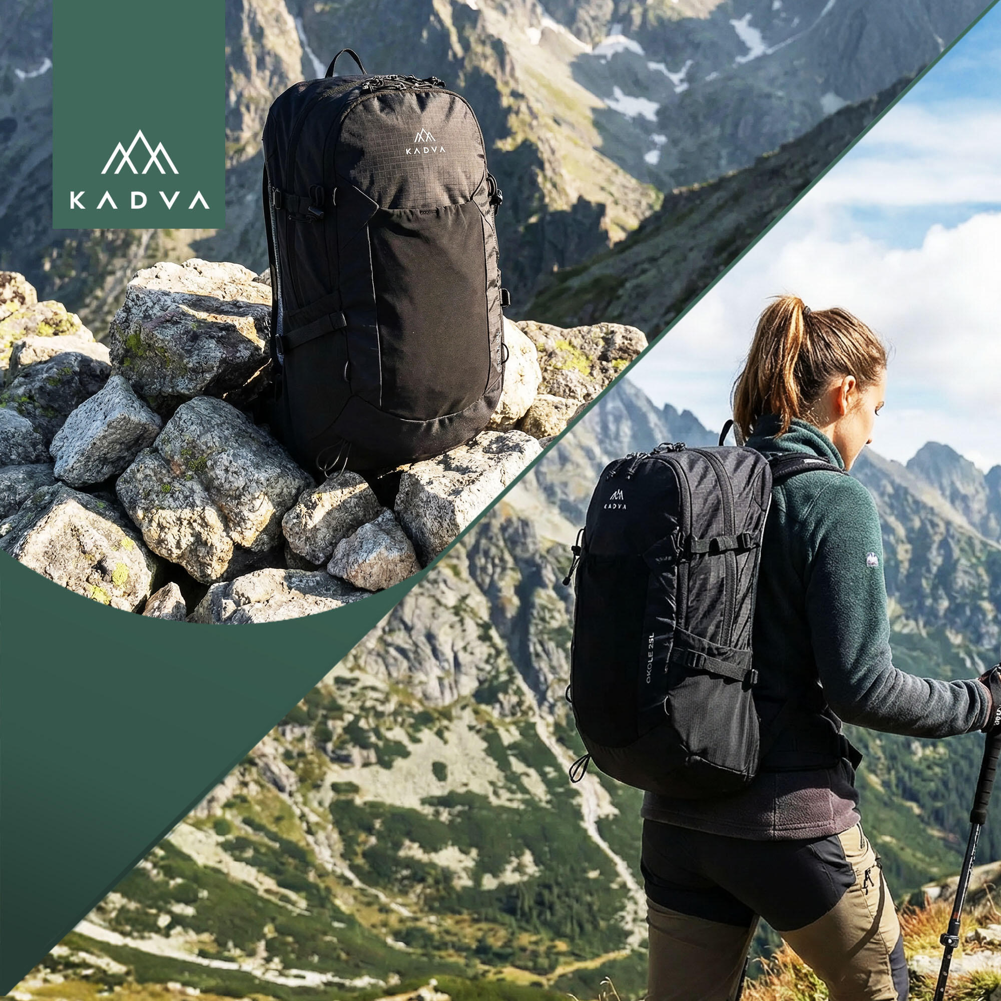 Touristenrucksack KADVA Okole 25 l schwarz 25 l 6/6