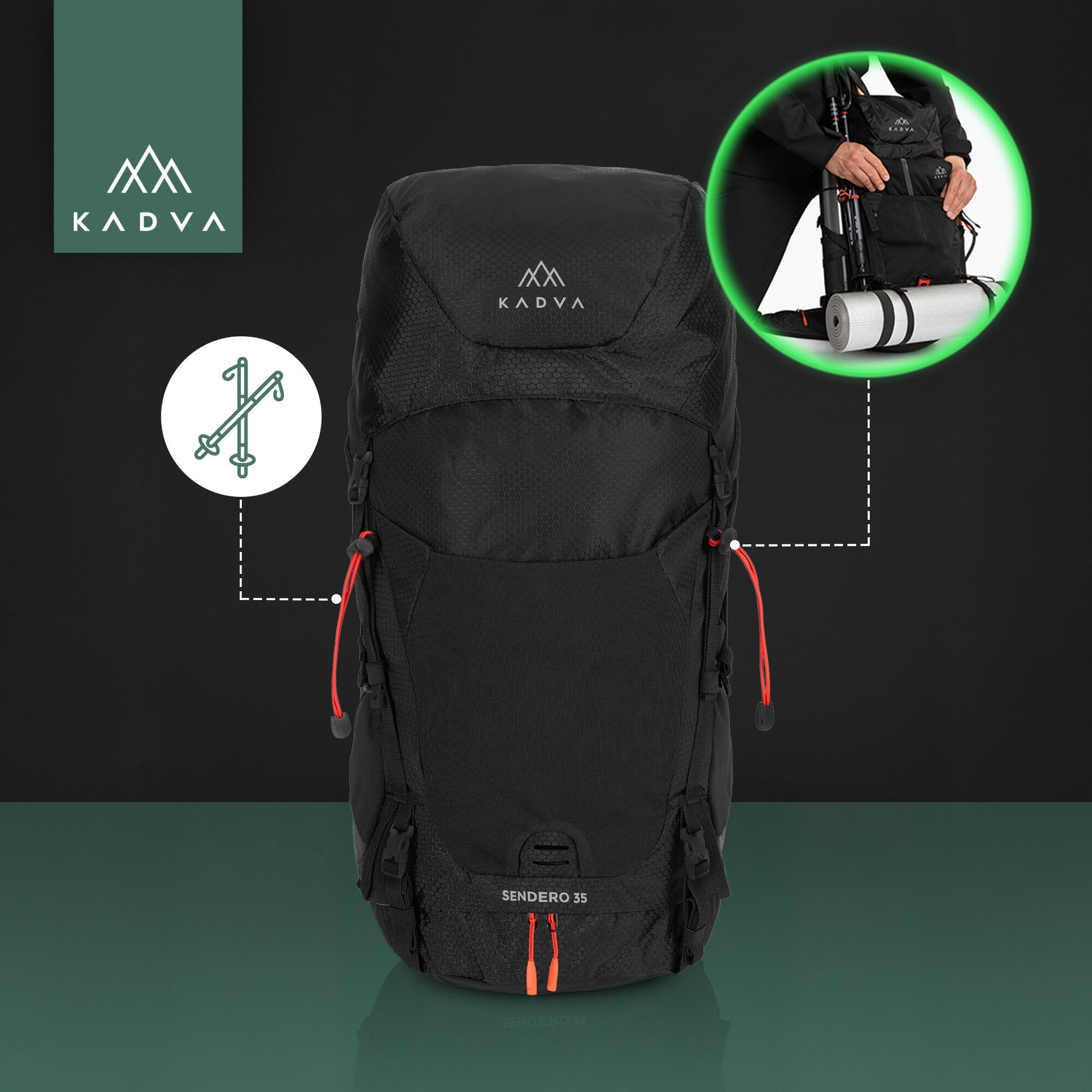 Mochila de trekking KADVA Sendero 35 l 5/7