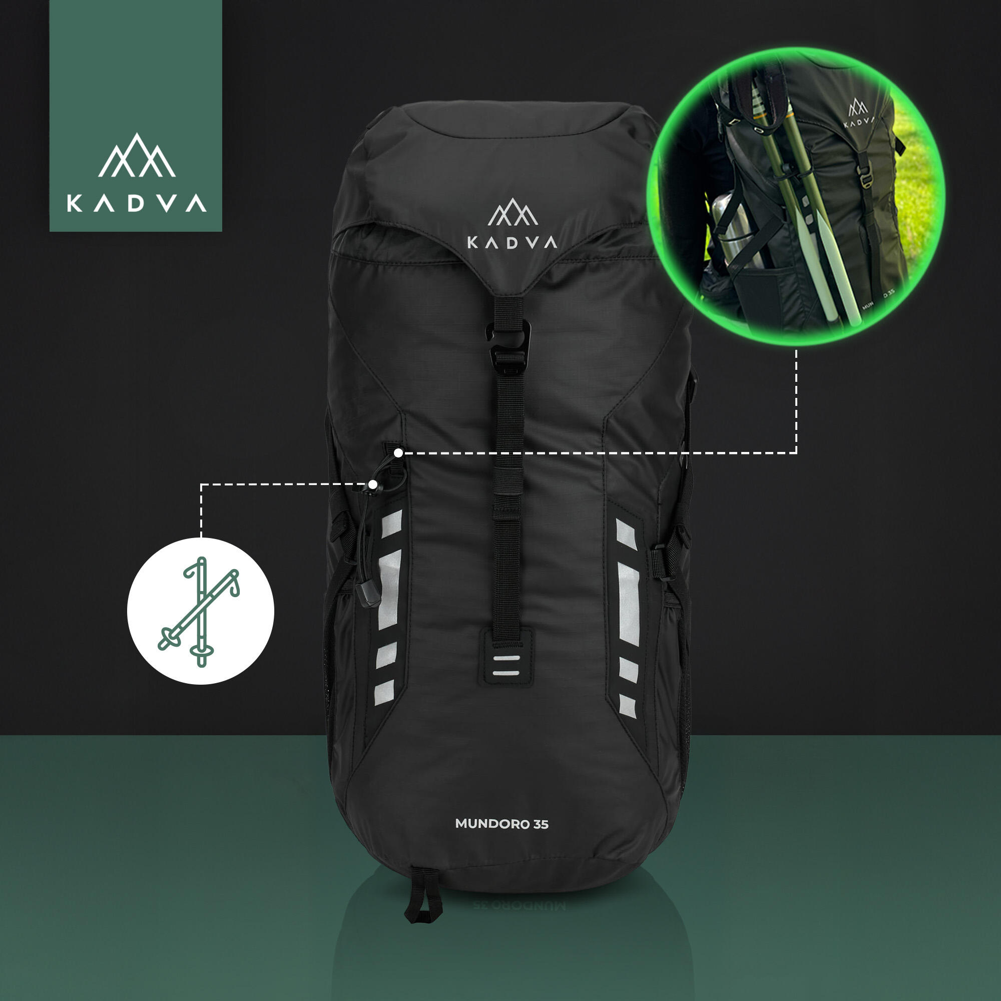 Sac à dos de randonnée KADVA Mundoro 35 l 5/7