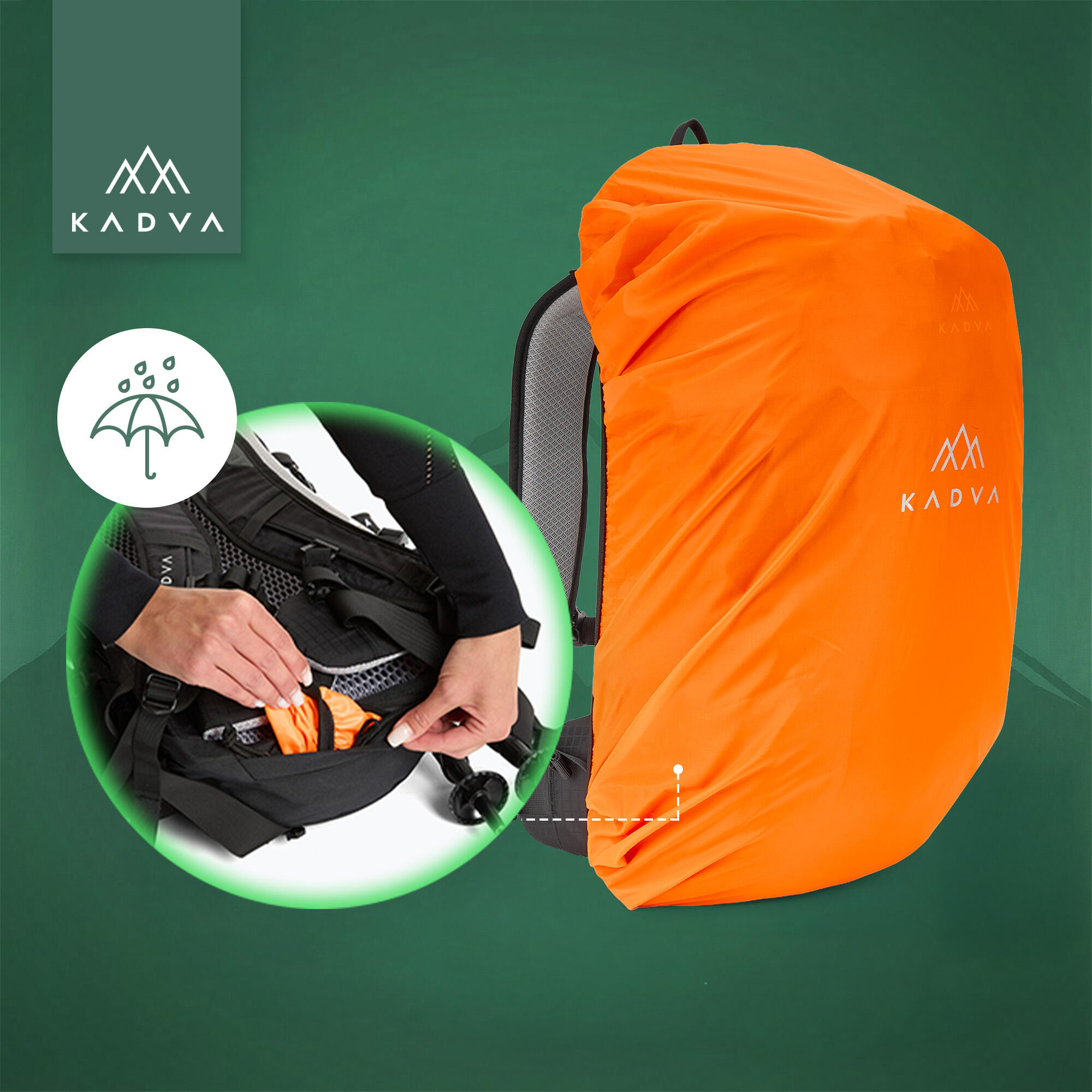Touristenrucksack KADVA Okole 25 l schwarz 25 l 4/6