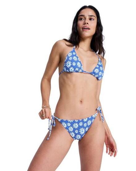 Bikinihose zum Binden an der Seite PRINTED ESSENTIALS Blau Frauen