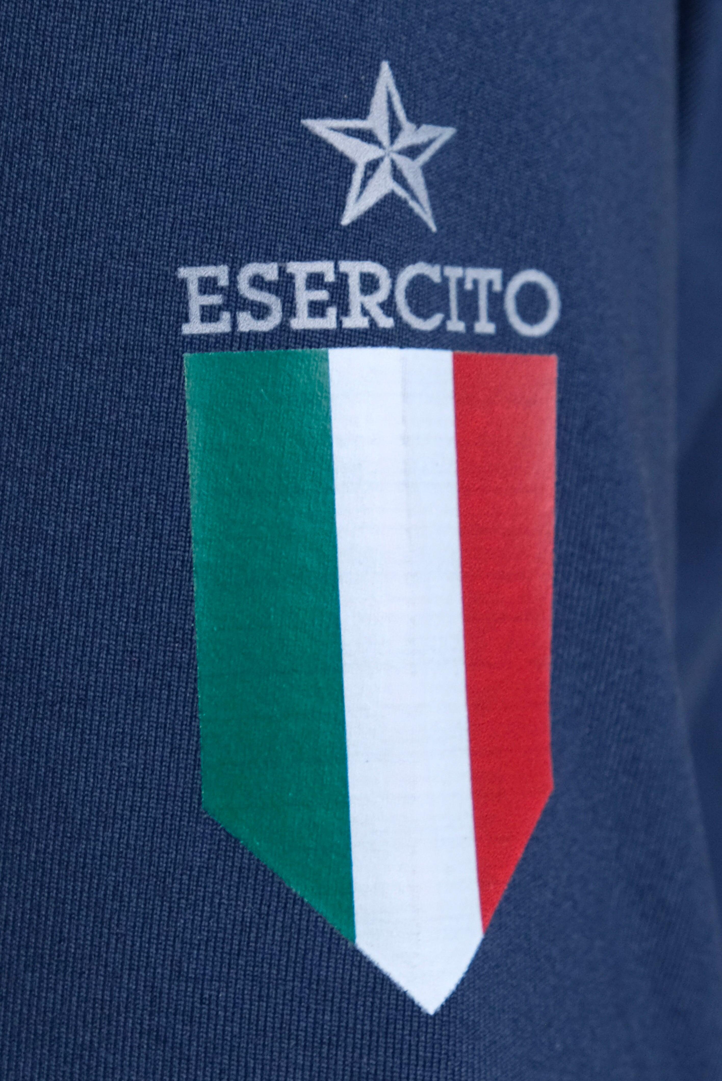 Felpa Esercito training a maniche lunghe blu uomo 3/4