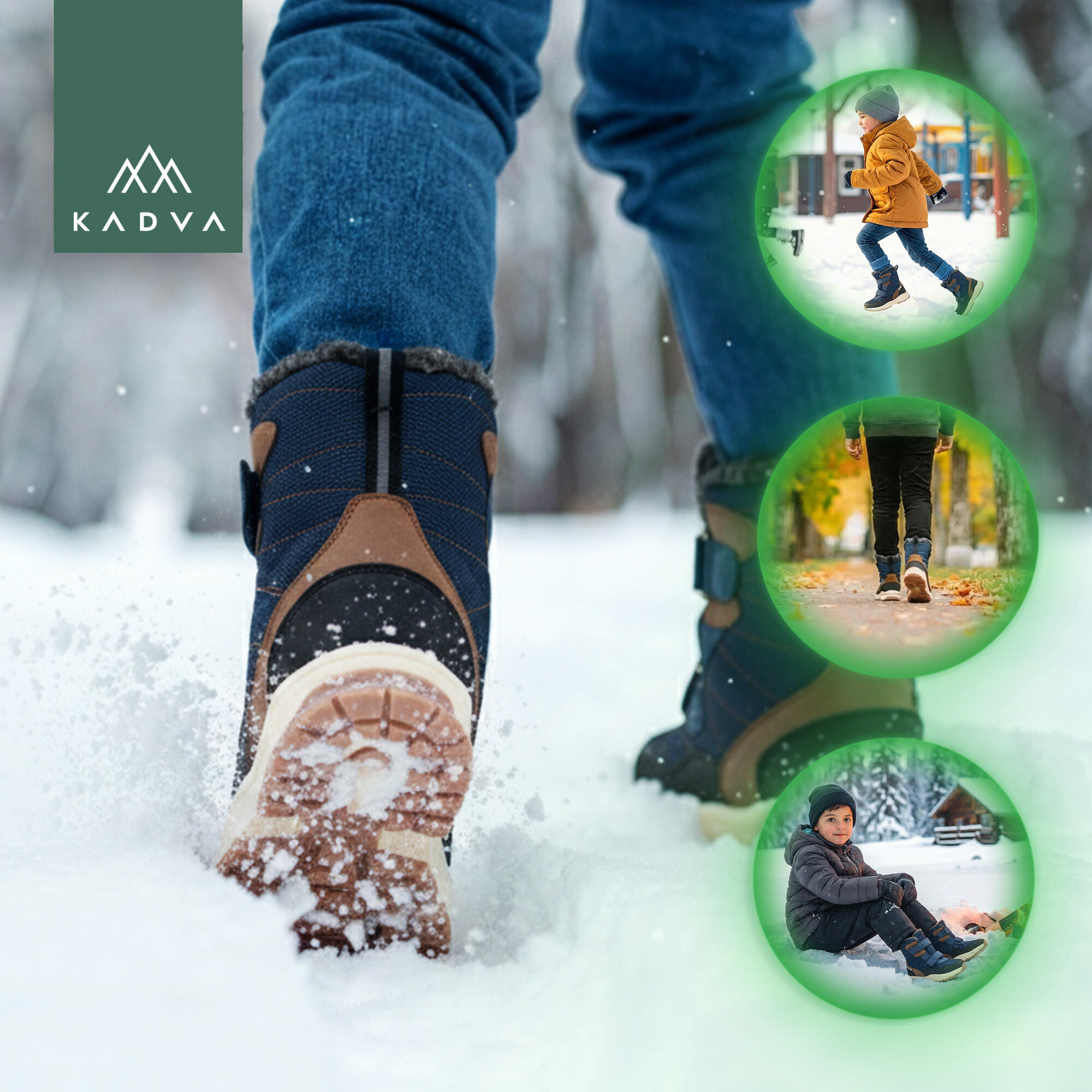 Botas de neve infantis KADVA Nevad WP Jrb 5/7