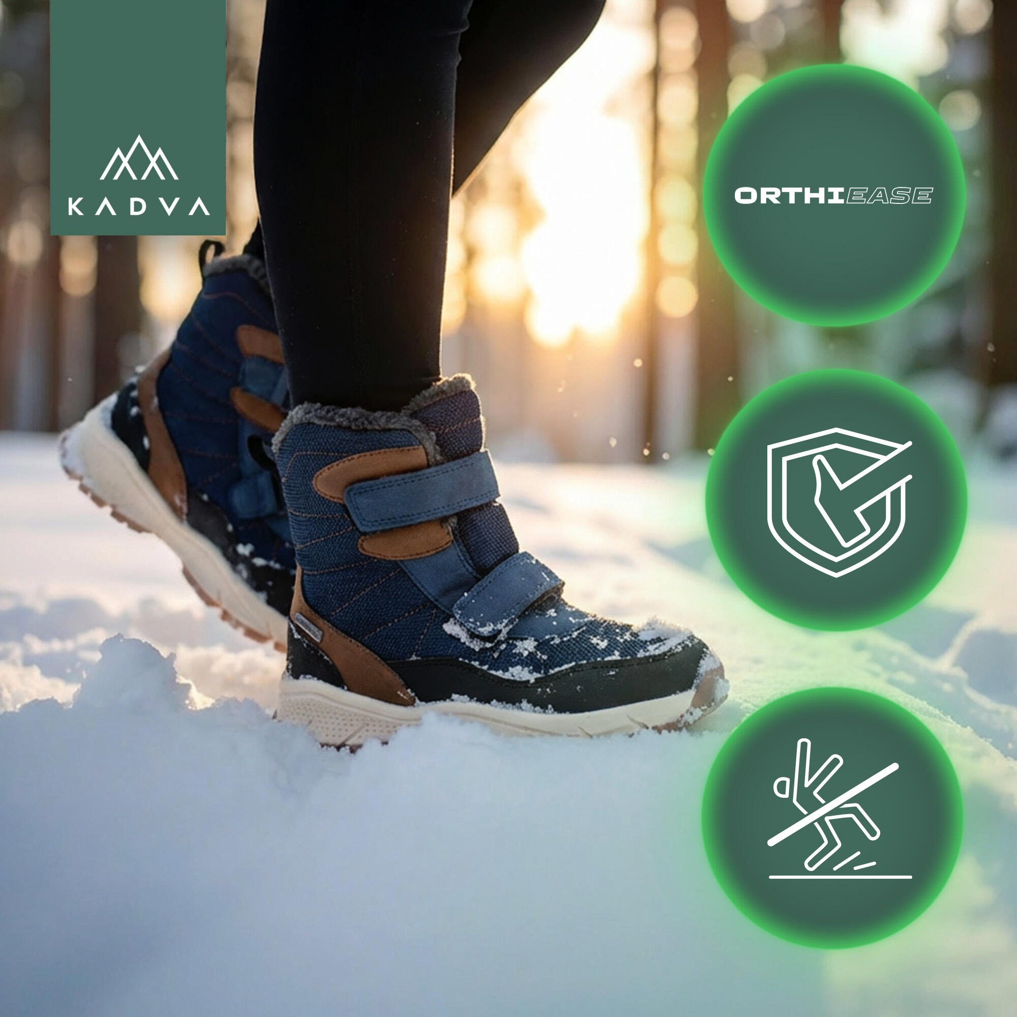 Botas de neve infantis KADVA Nevad WP Jrb 4/7