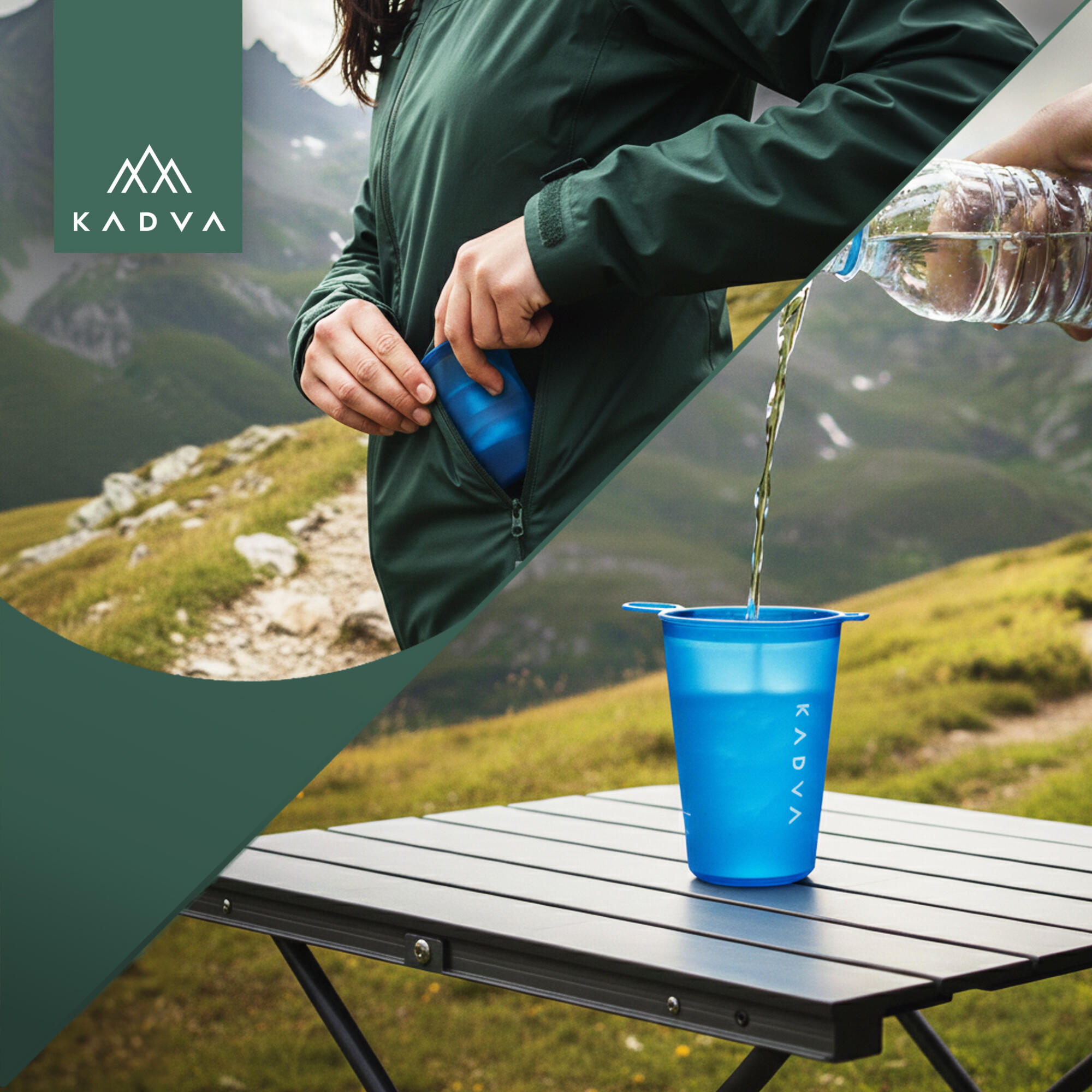Gourde souple KADVA softflask Flowbie 150 ml bleu 150 ml 6/6