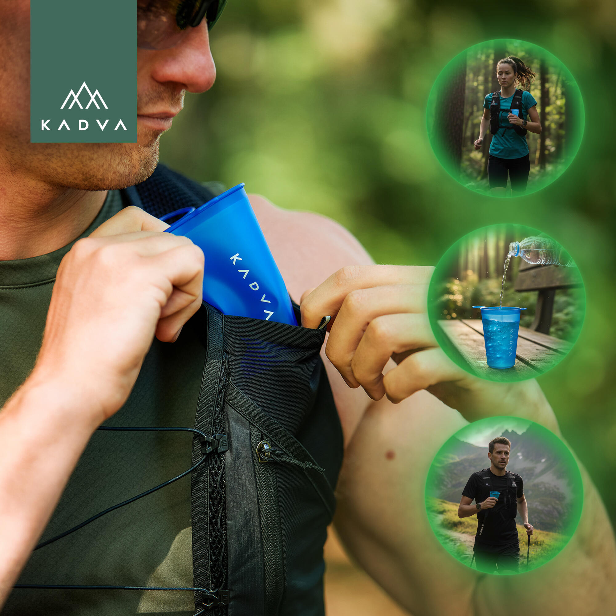 Gourde souple KADVA softflask Flowbie 150 ml bleu 150 ml 5/6