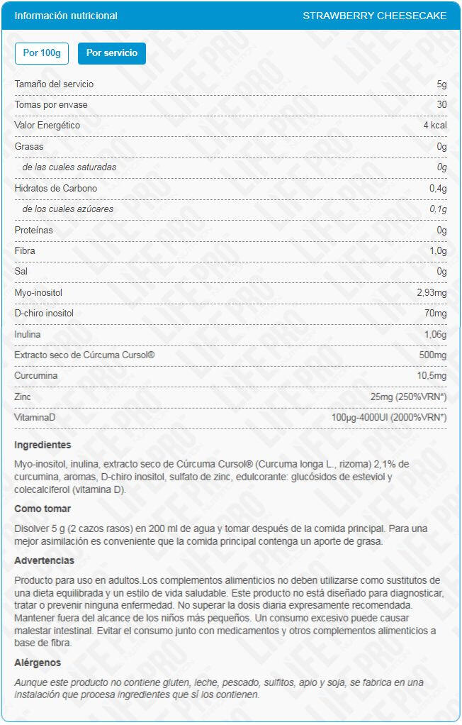 Ovapro inositol formula - 150g Cheesecake Framboise de LifePRO 5/6