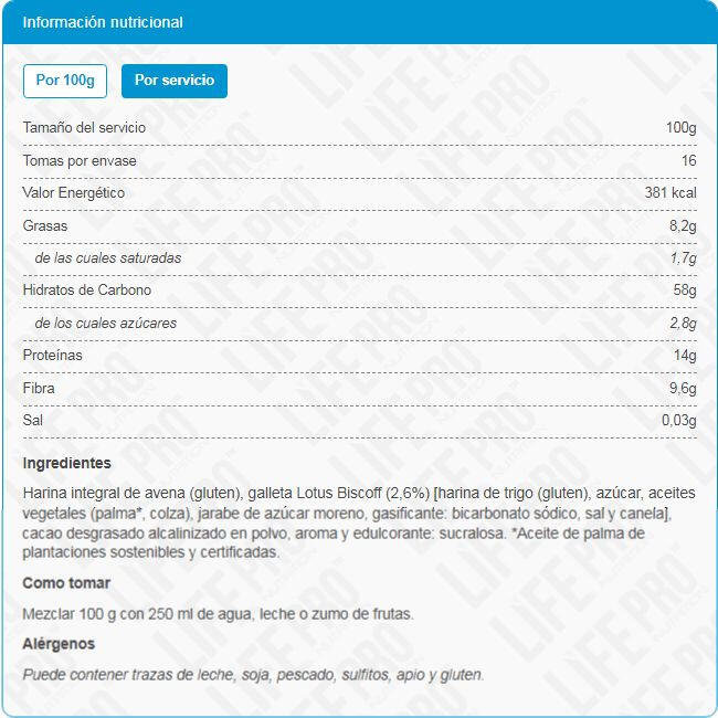 Life Pro Oatmeal 1.6kg 2/3