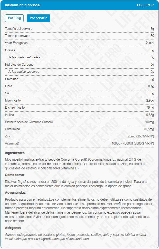 LIFE PRO OVAPRO MYO INOSITOL 150G - Apoyo SOP y Bienestar Femenino 4/4