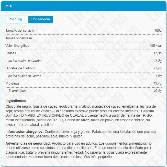 Bolas energéticas Life Pro Fit Food Protein Crunch 500g 4/5