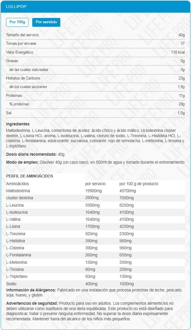 Life Pro Wild Train 1500g - Intraentreno Potente para Energía y Rendimiento 4/5