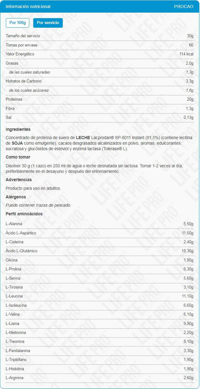 Wei-eiwit ProCao - 2 kg Procao LifePRO 4/5