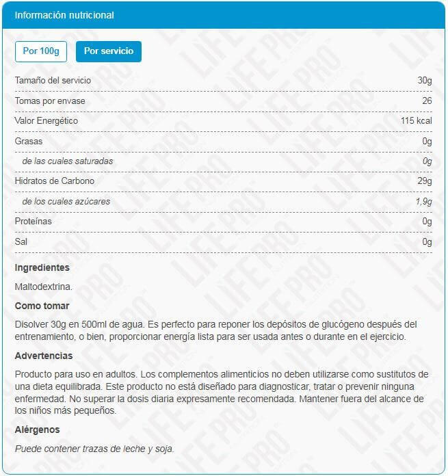 Maltodextrin - 800 g LifePRO 5/6