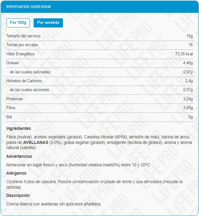 Protein cream - 250g Chocolate Branco da LifePRO 2/3