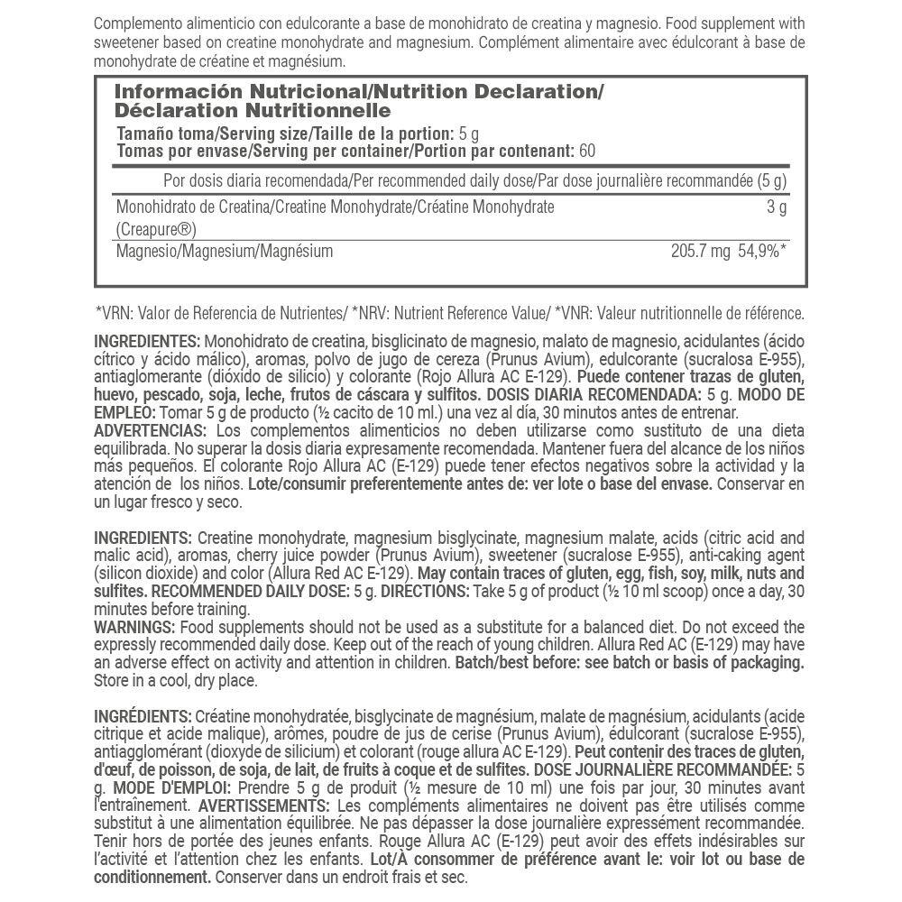 Mmsupplements - Creamag Creatine (creapure®) + Magnesium Albion® - 300g Dracula Cherry De Masmu - Créatine - Taille Unique - Decathlon