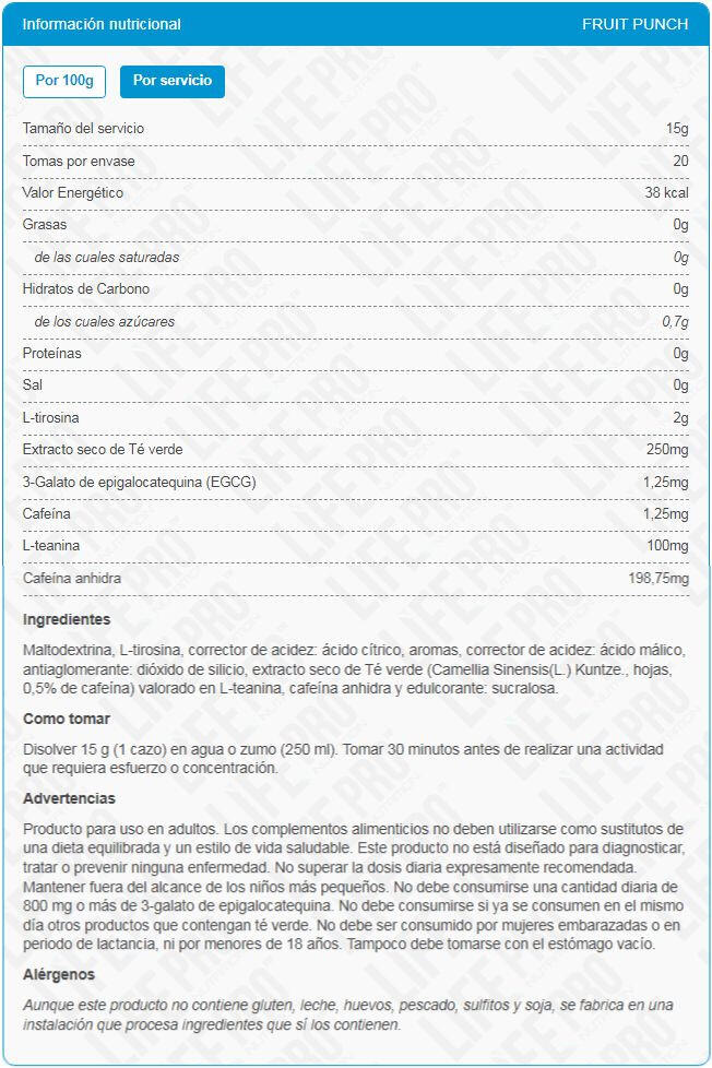 Stamina energy drink - 300g Soco da fruta da LifePRO 4/5