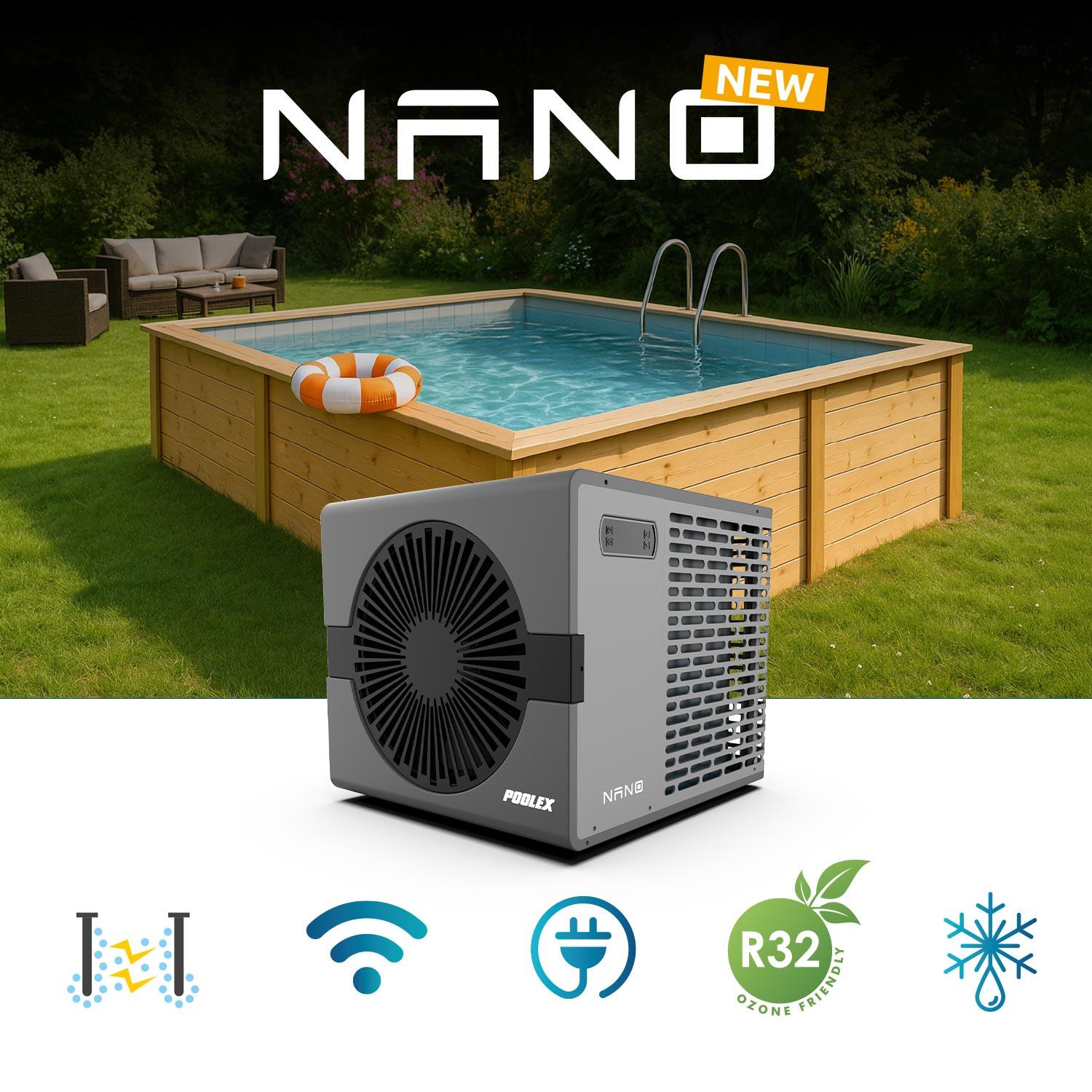Pompe à chaleur Nano 3 kW connectée Wi-Fi pour petites piscines compactes  3/7