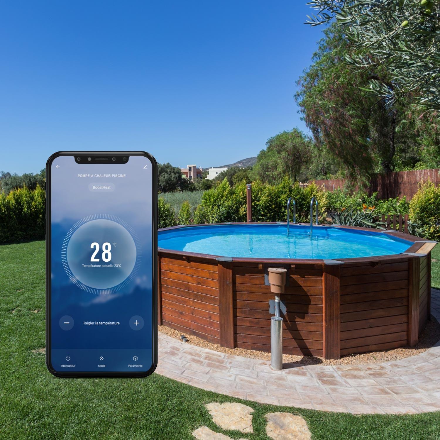 Pompe à chaleur Nano 3 kW connectée Wi-Fi pour petites piscines compactes  4/7