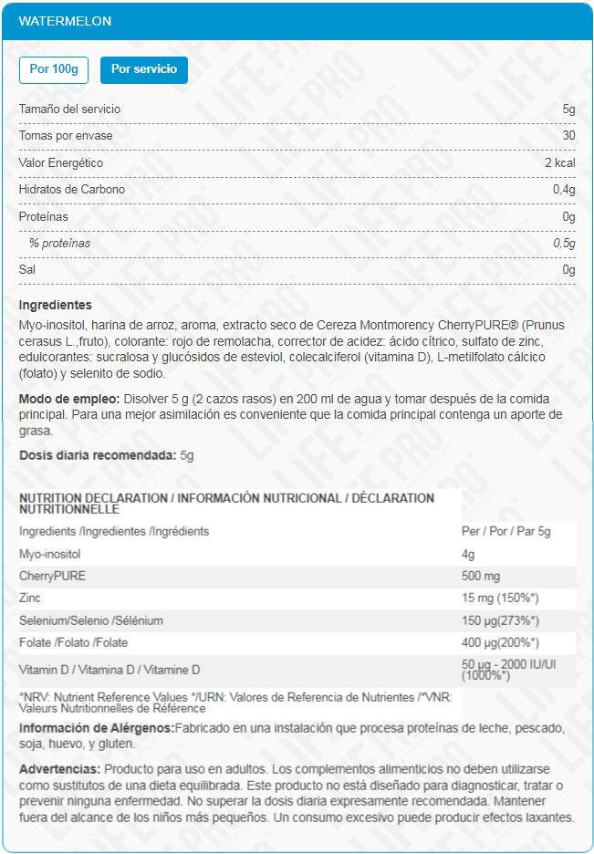 Probióticos Life Pro Ferti Life Woman 150g - Con Inositol y Folato 4/5