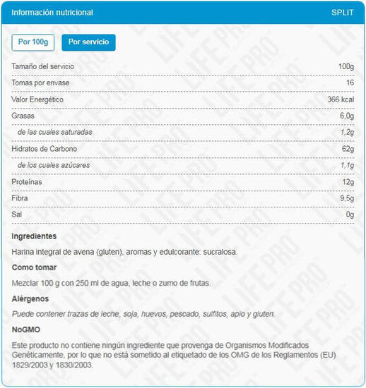Haferflocken 1.6kg Life Pro