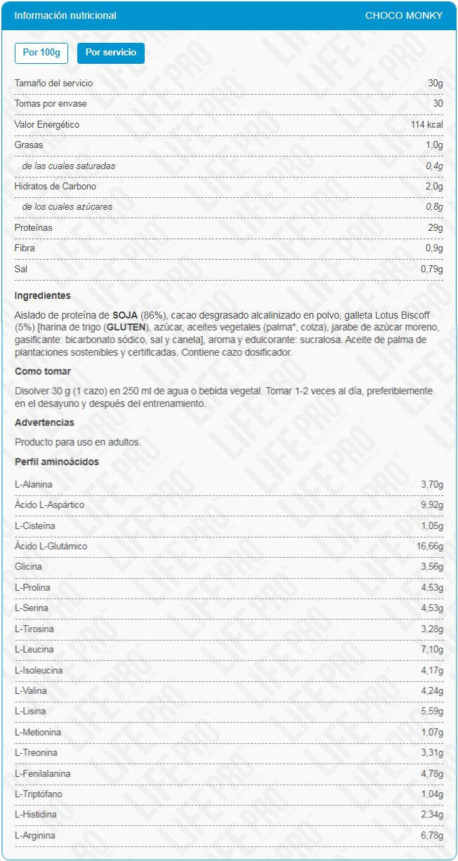 100% isolate vegan creamy - 1kg Choco jungle de LifePRO 4/5