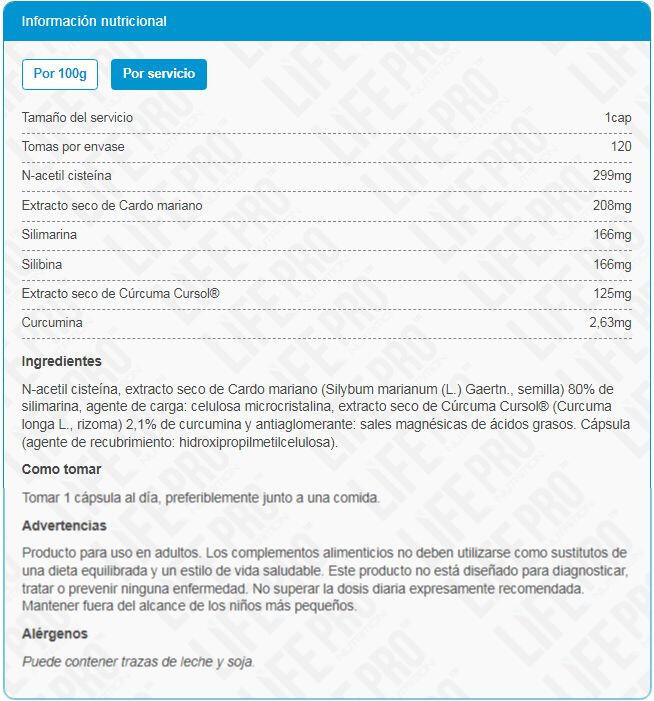 Hepa Pro - 120 veganistische capsules LifePRO 4/5
