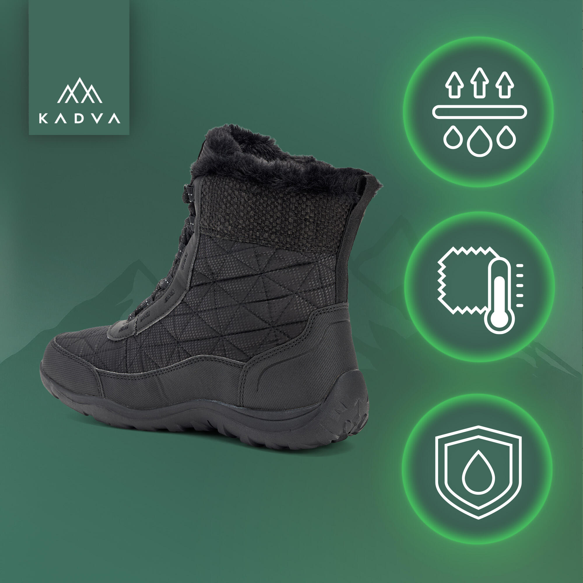 Botas de neve femininas KADVA Rava Mid WP 3/6