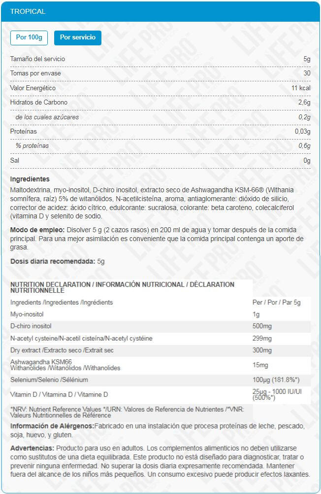 Probióticos Life Pro Ferti Life Man 300g - Cuidado de la Vida Intima Masculina 4/5