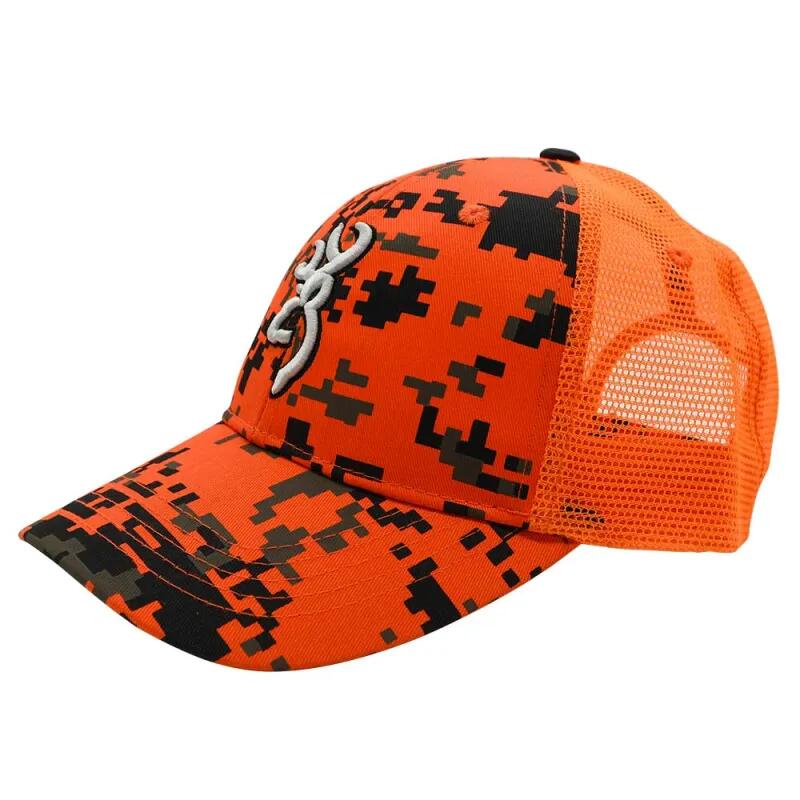 Casquette chasse digi blaze coton polyester orange noir 2/5