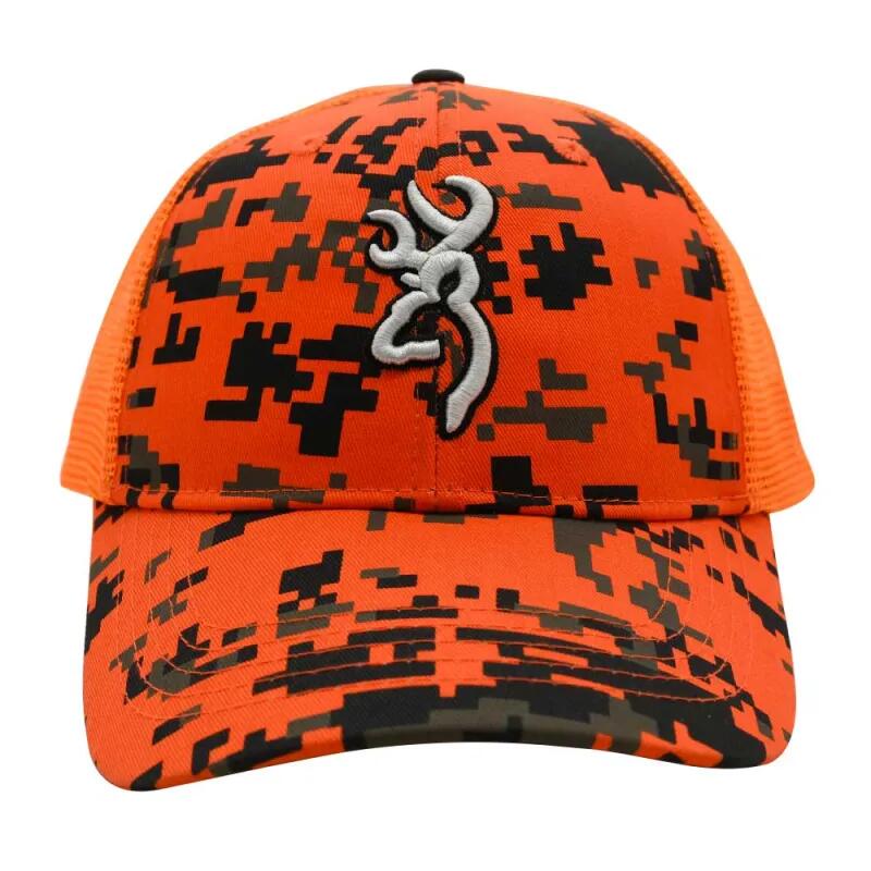 Casquette chasse digi blaze coton polyester orange noir 5/5