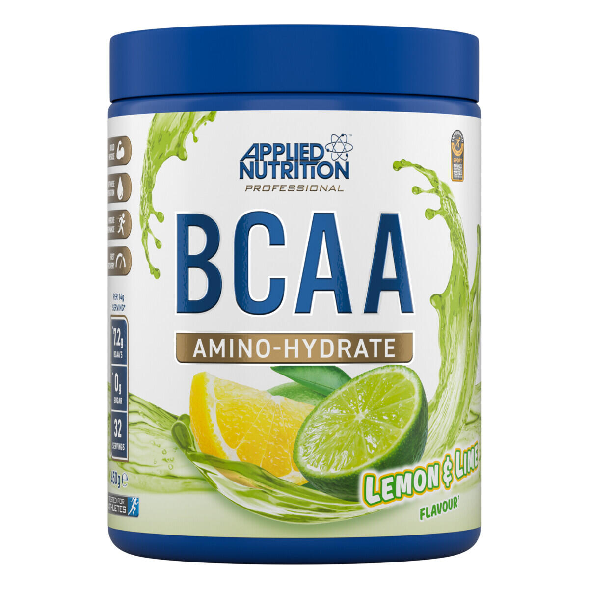 Acides aminés essentiels - BCAA Amino-Hydrate - Citron et Citron Vert 450g 1/3