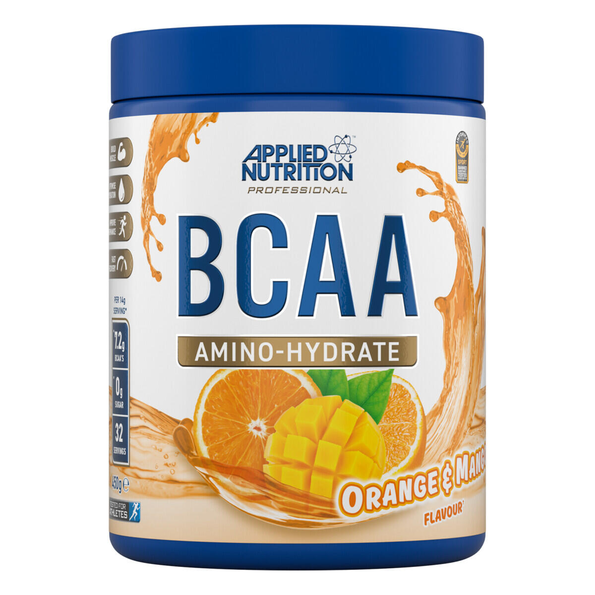 Acides aminés essentiels - BCAA Amino-Hydrate - Orange Mangue 450g