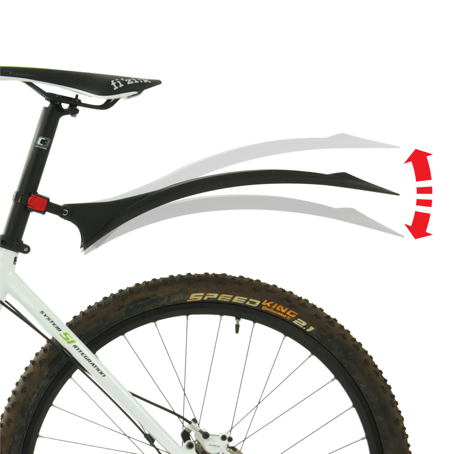 Rosso Della Bicicletta Parafango Posteriore Della Bici di