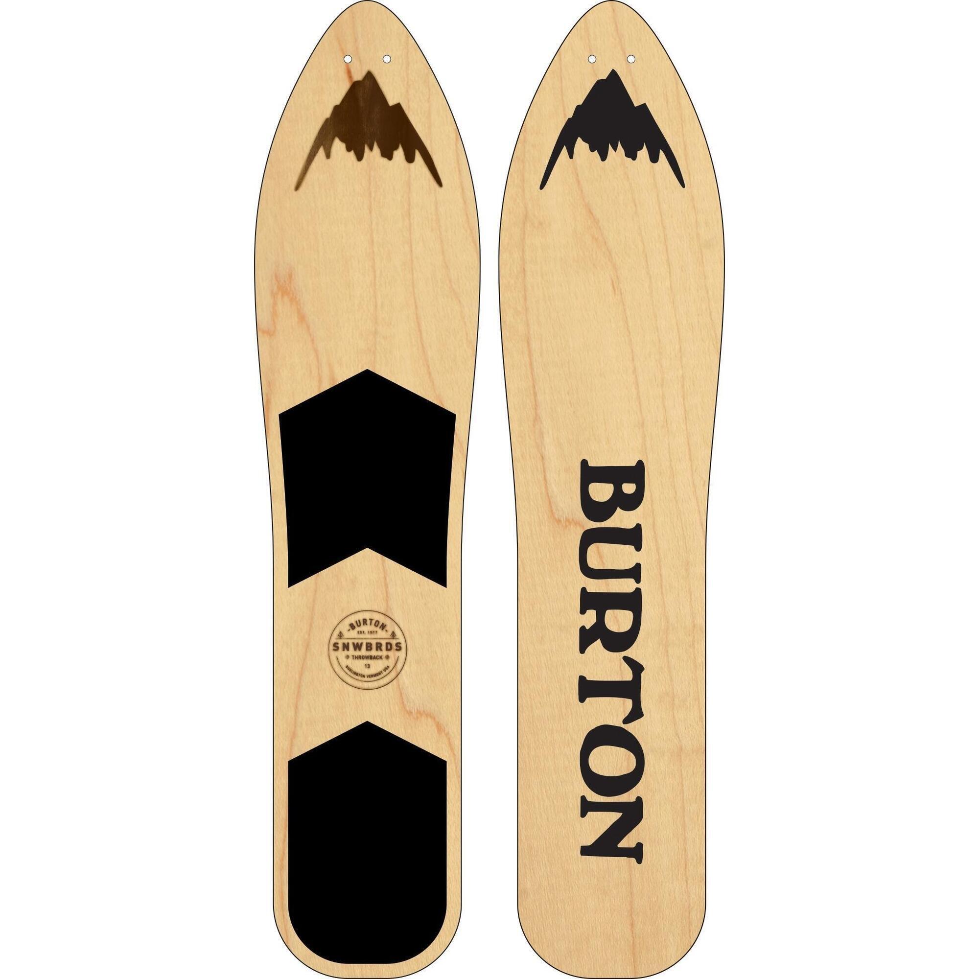 Burton - Planche De Snowboard The Throwback - Snowboard - Marron|noir - 100 Cm - Decathlon