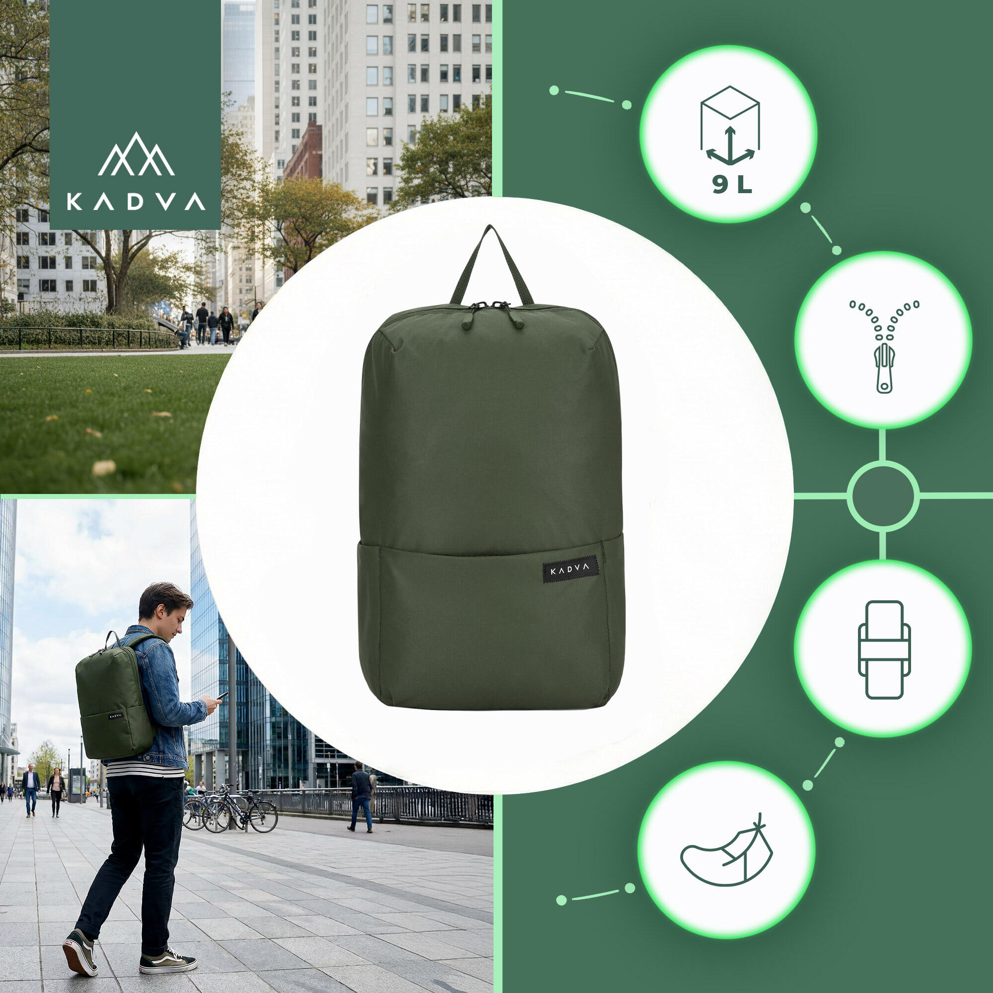 Mochila urbana KADVA CityQuest 9 l 5/7