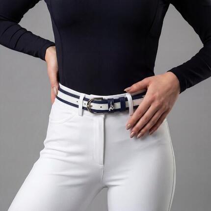 Skórzany pasek jeździecki GALOP WEAR Silver Horse, premium quality