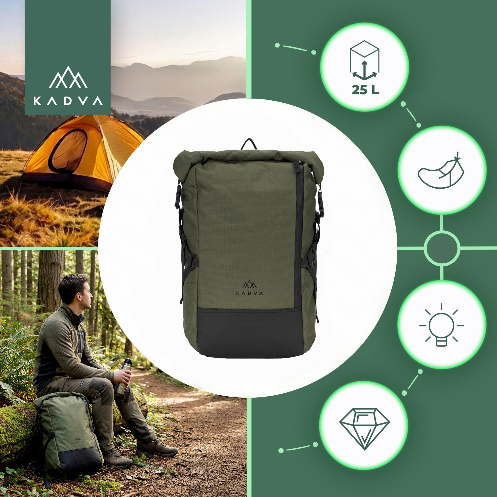 Mochila de trekking KADVA Londer 6/6