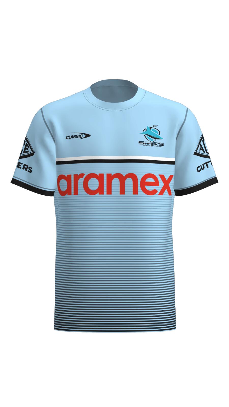 NRL 2023 Training Tee - Cronulla Sharks - Blue - Rugby League - CLASSIC