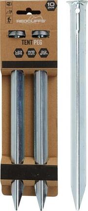 Piquets de tente Redcliffs 10 pcs en tôle de fer chromée