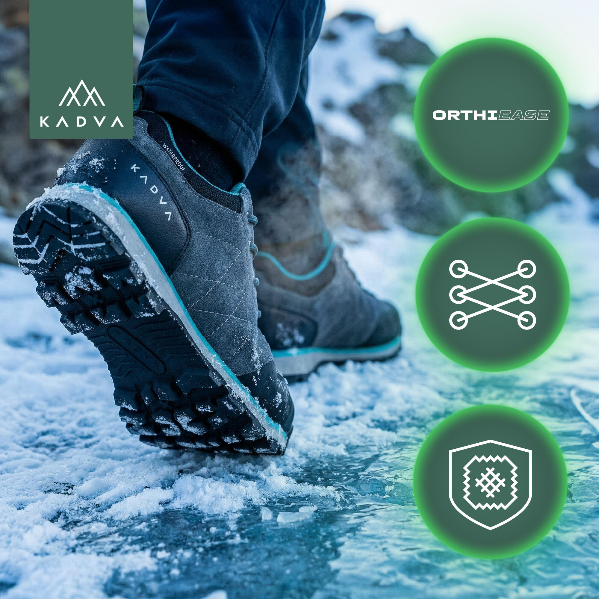 Botas de trekking femininas KADVA Stride Low à prova d'água 4/6