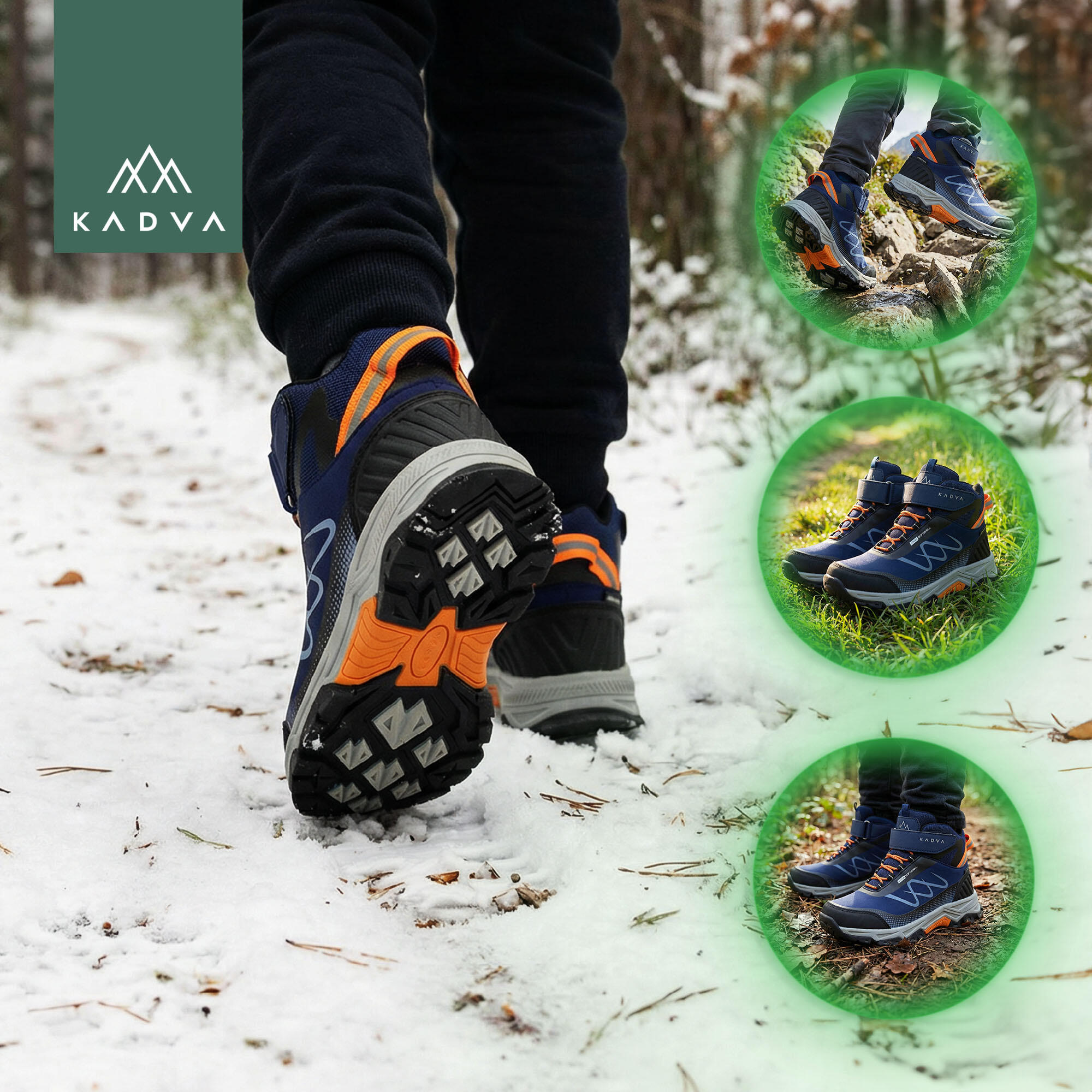 Chaussures de trekking enfant KADVA Rocky Trail Mid Imperméables Softshell 5/6
