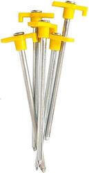 Piquets de tente Trespass ROCKIE 180x8 mm acier jaune (lot 5)
