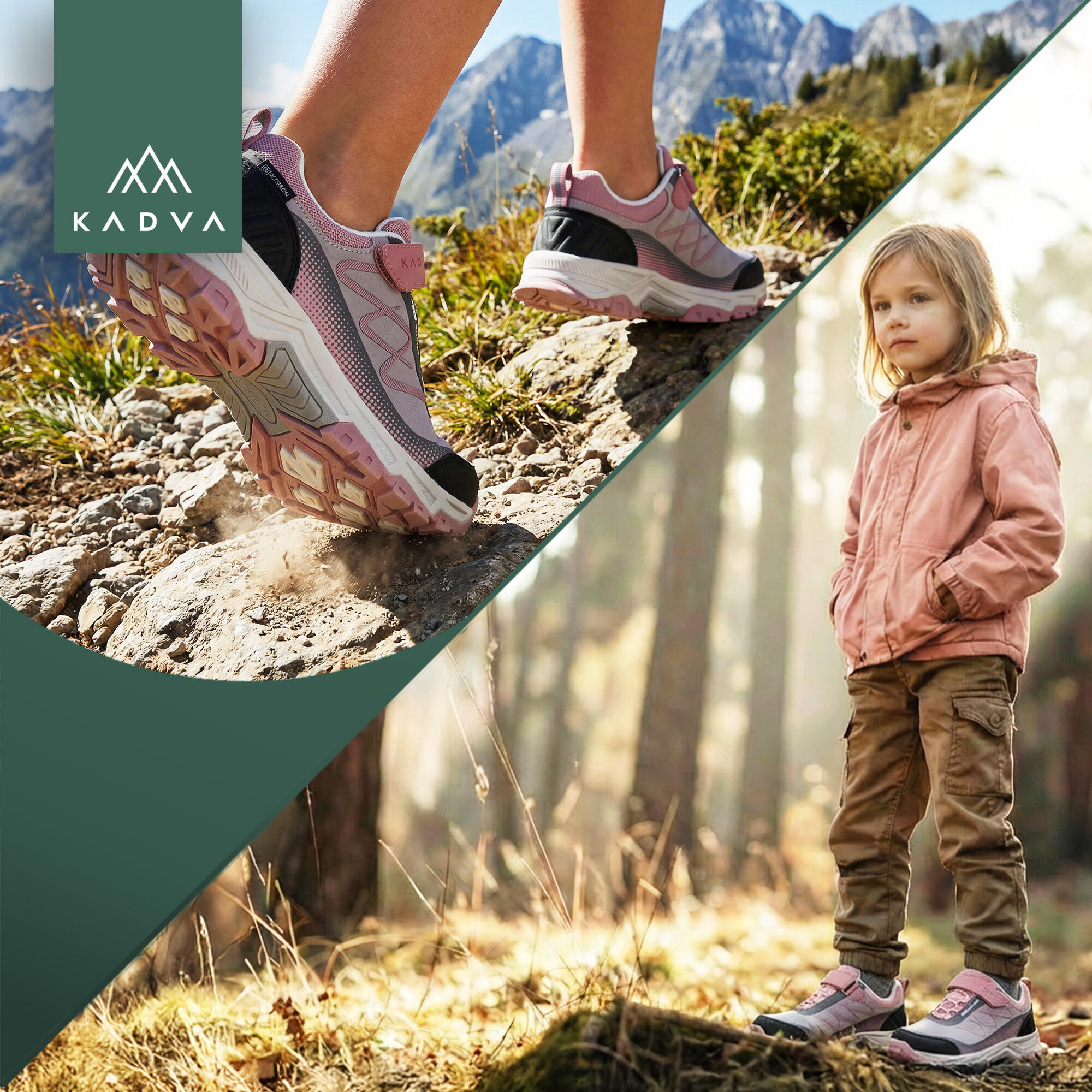 Calçados de trekking infantis Kadva Rocky Trail Low à prova d'água Softshell 6/6