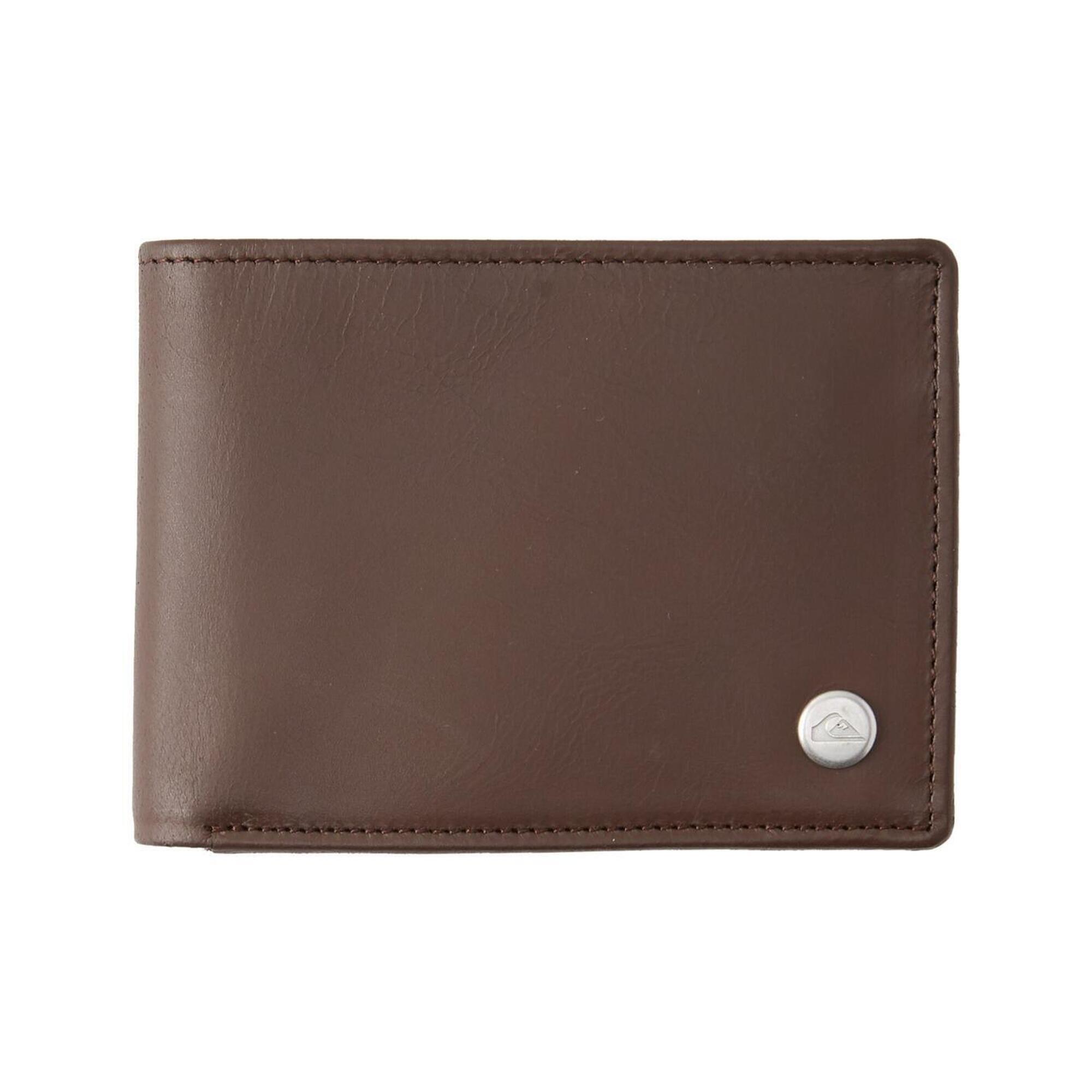 Quiksilver - Portefeuille Trois Volets En Cuir Mac Marron Homme - Ceinture Cache Billet - Marron - Taille Unique - Decathlon